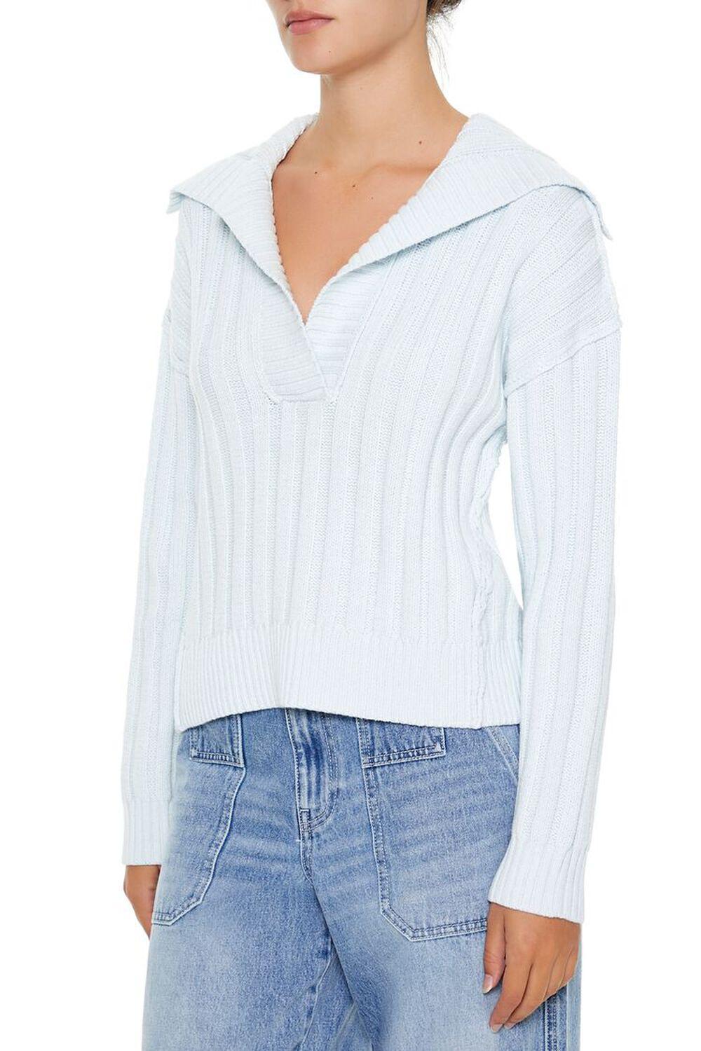 Ribbed Knit Foldover Sweater | Forever 21 Product Image