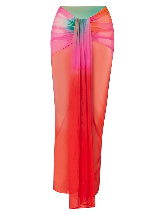 Womens Sarakiniko Nia Draped Tie-Dye Maxi Skirt Product Image