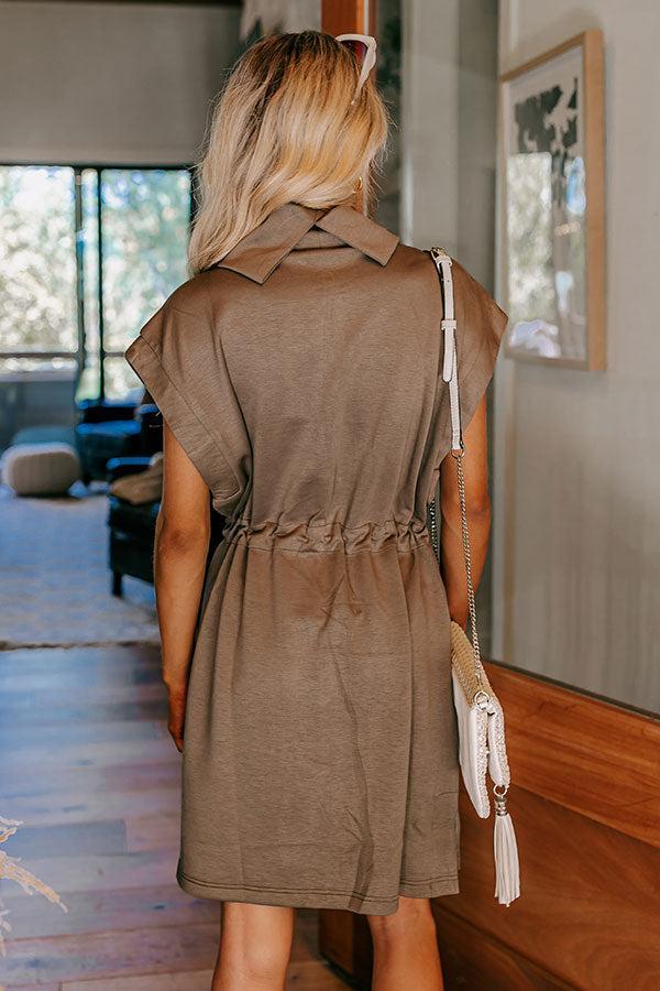 Coffee Run Cutie Mini Dress in Taupe Product Image