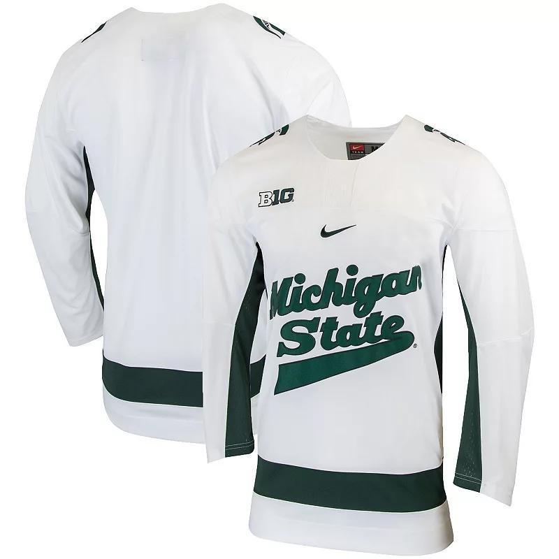 Nike Mens Michigan State Spartans Replica College Hockey Jersey - White Product Image