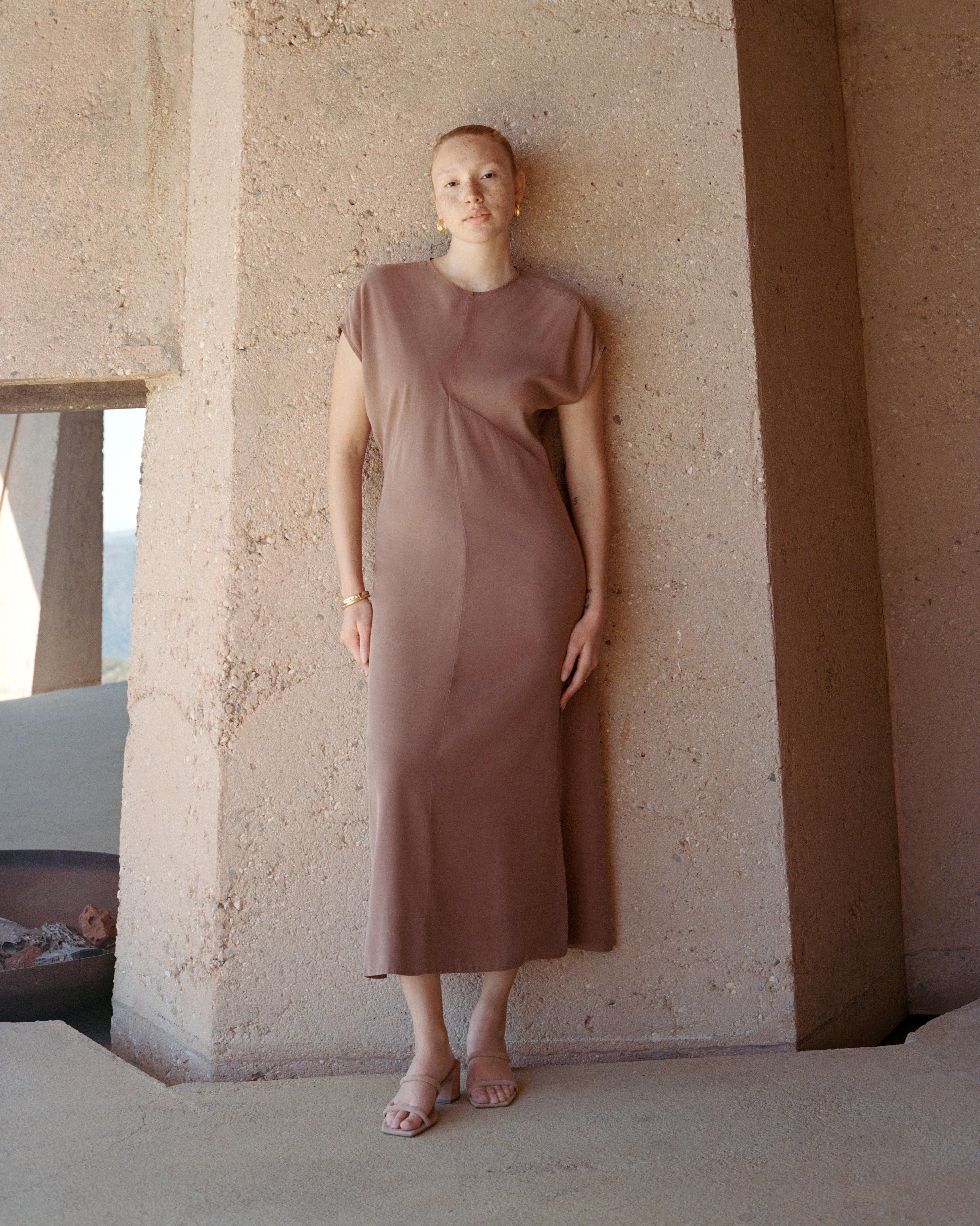 The TENCEL™ Short-Sleeve Midi Dress Product Image