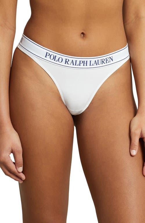 Polo Ralph Lauren Mid Rise Cotton Blend Thong Product Image