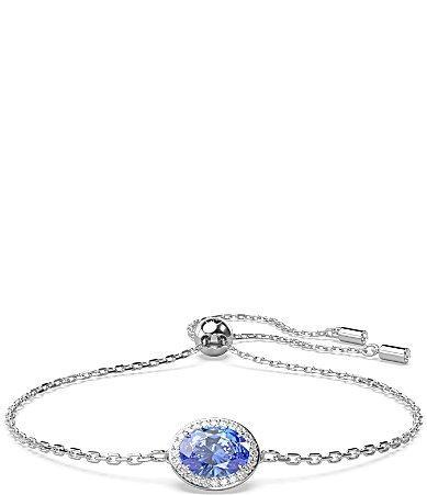 Womens Una Rhodium-Plated & Crystal Bracelet Product Image