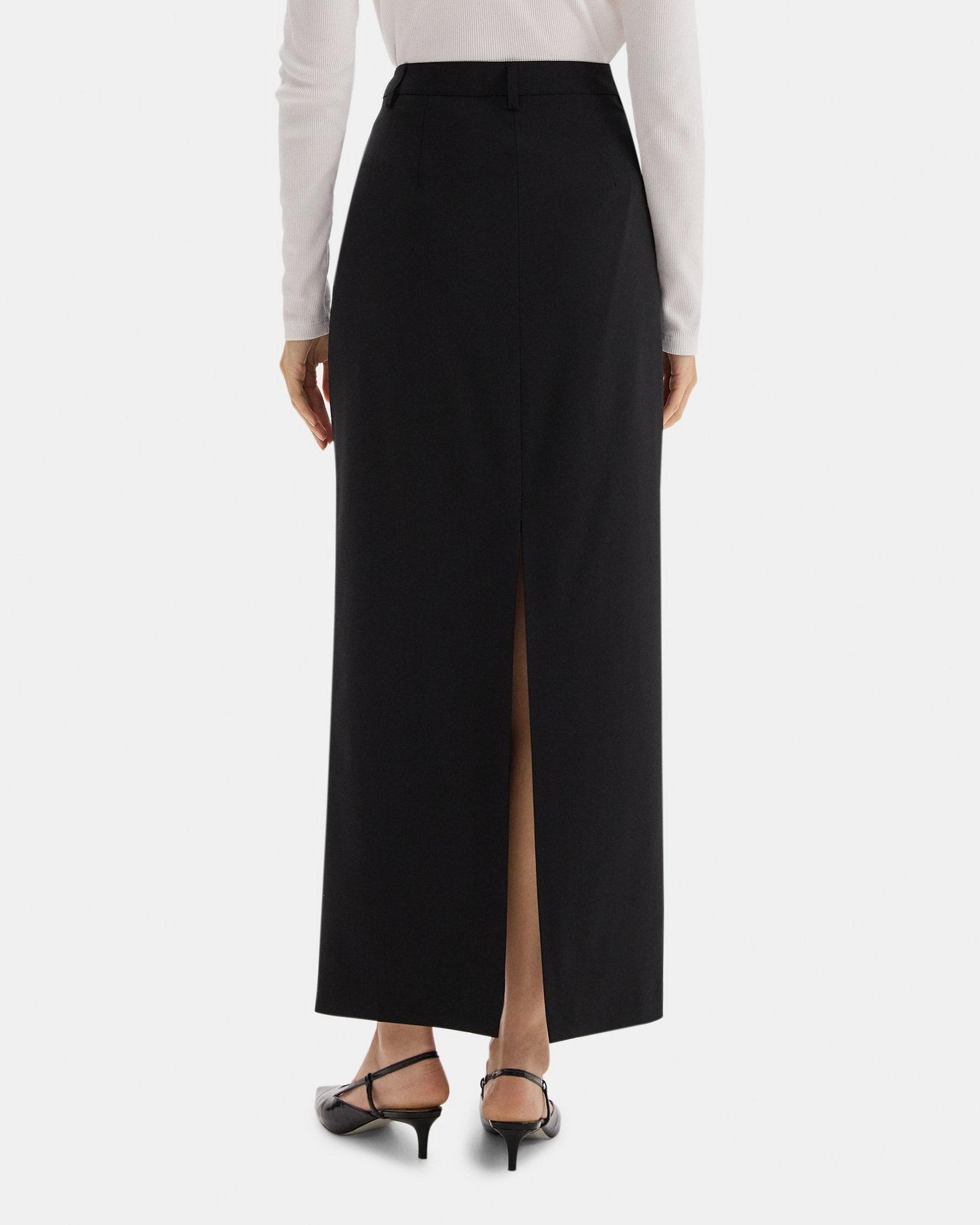 Maxi Skirt in Sevona Stretch Wool Product Image