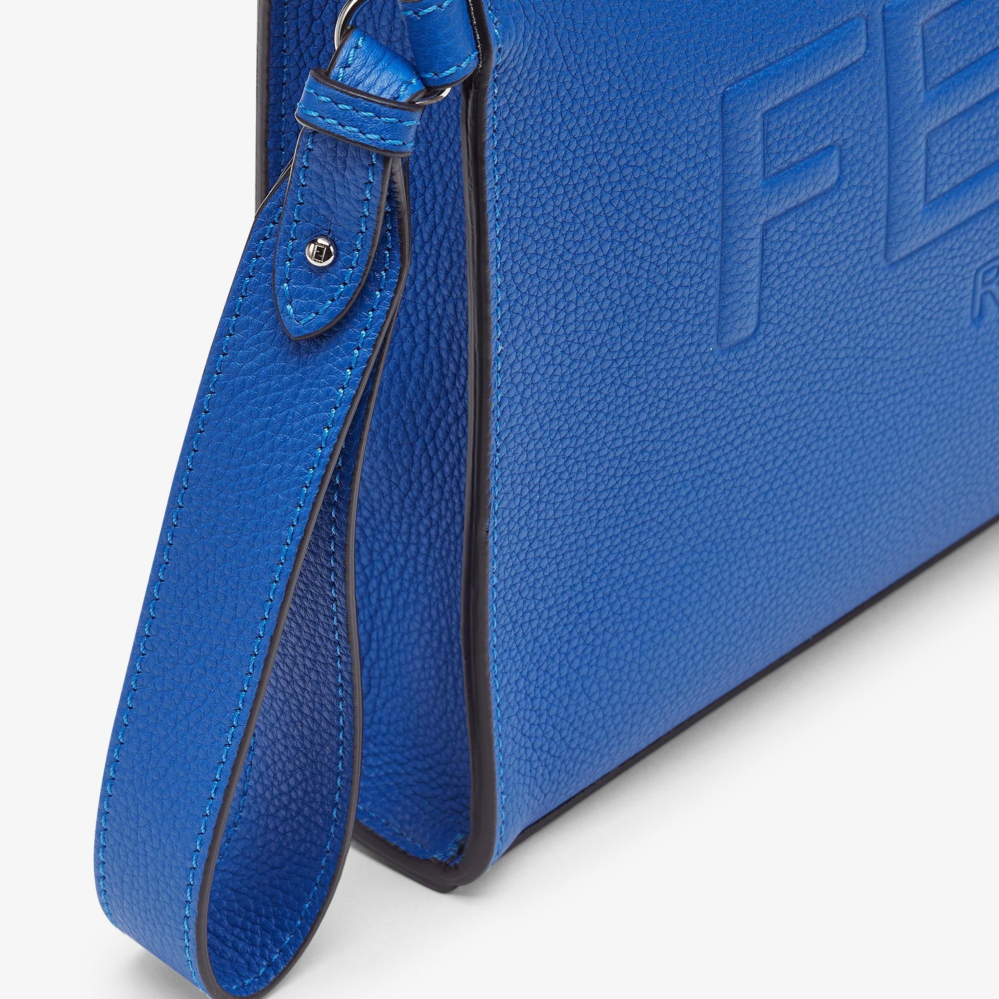 Leather Fendi Roma Flat PouchBlue leather pouch Product Image