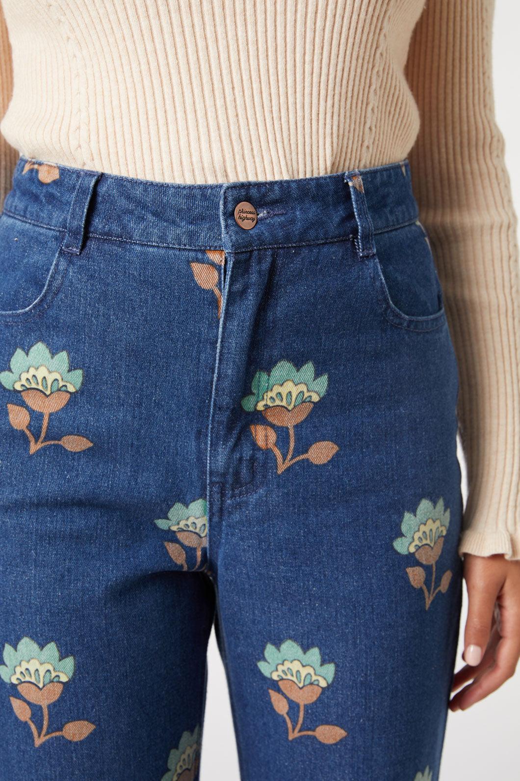 Retro Flora Flare Jean Product Image