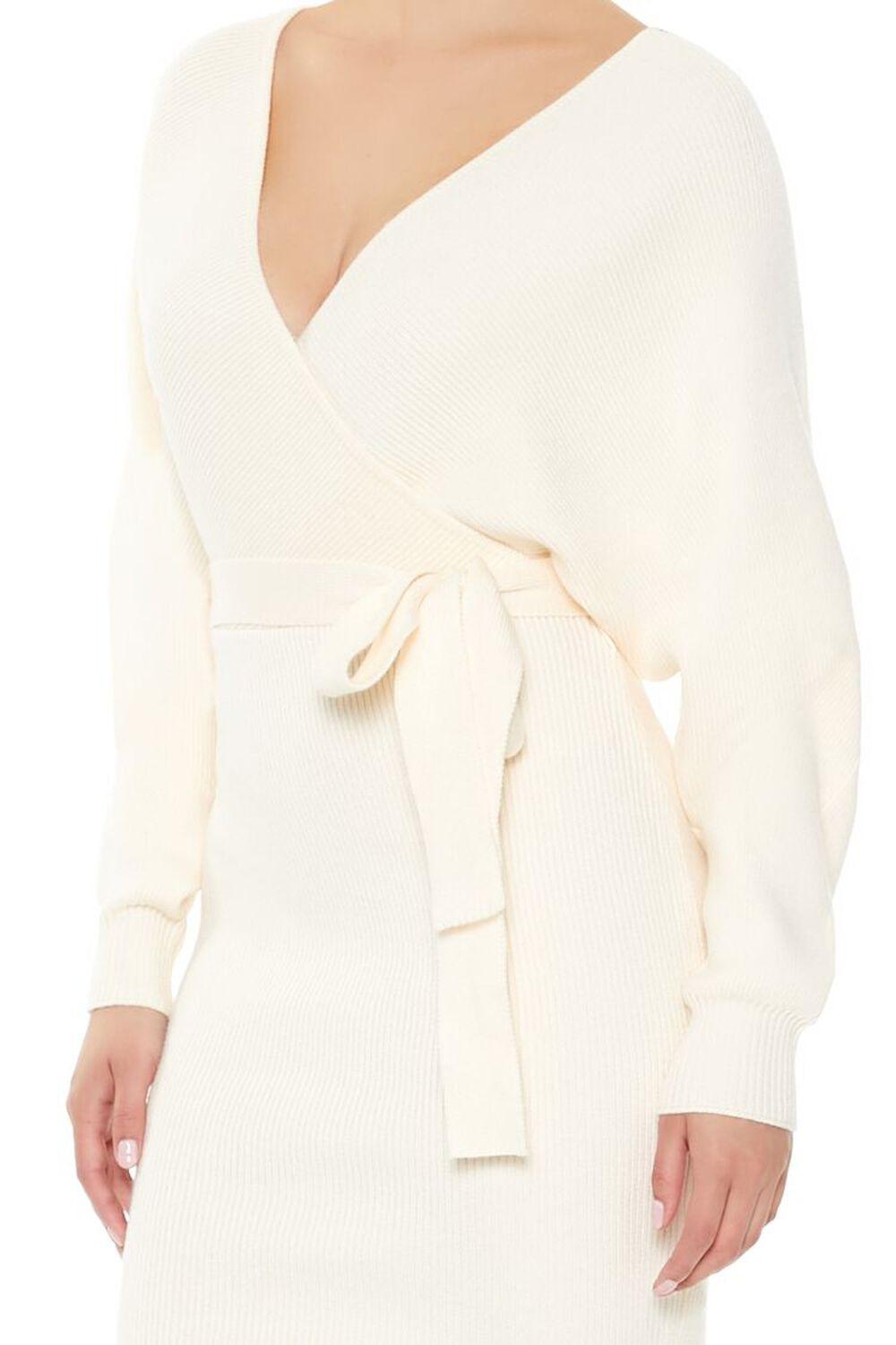 Surplice Midi Sweater Dress | Forever 21 Product Image