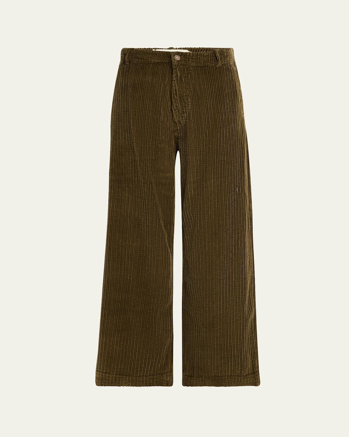 Mens Wide-Wale Corduroy Loose Pants Product Image