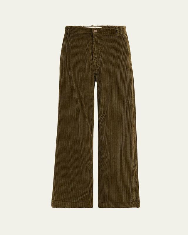 Mens Wide-Wale Corduroy Loose Pants Product Image