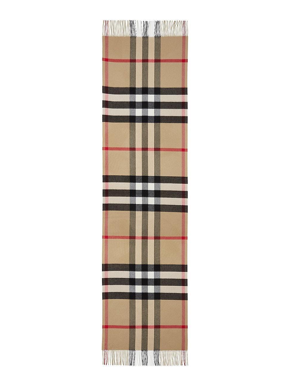 Womens Oversize Check Cashmere Scarf product image