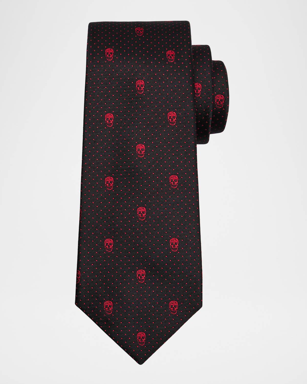 Men's Skull & Polka Dot Tie Product Image