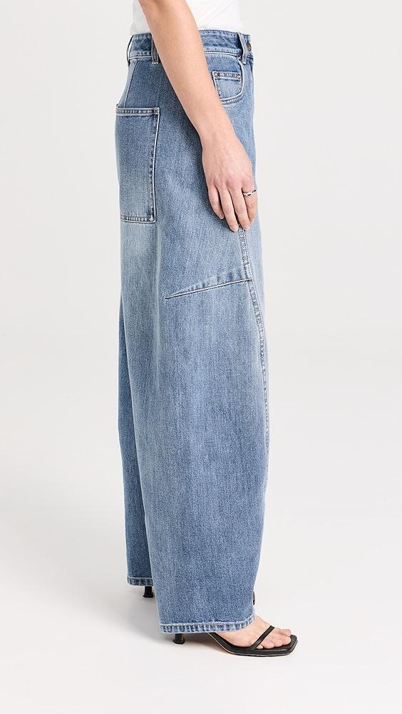 Tibi Petite Classic Wash Denim Sid Jeans | Shopbop Product Image