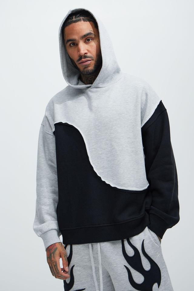 Tyson Oversized Swirl Hoodie - Black/combo Product Image