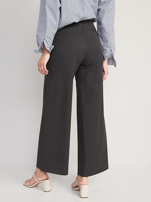 High-Waisted Pull-On Pixie Wide-Leg Pants Product Image