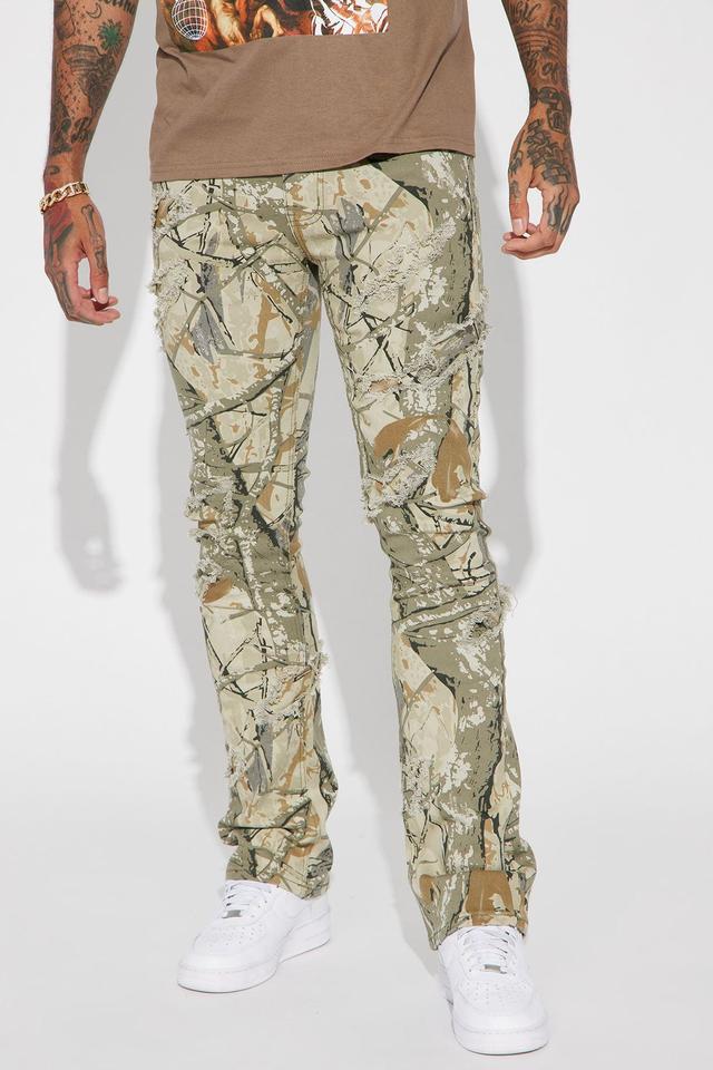 Get Into It Skinny Flared Pants - Camouflage Product Image