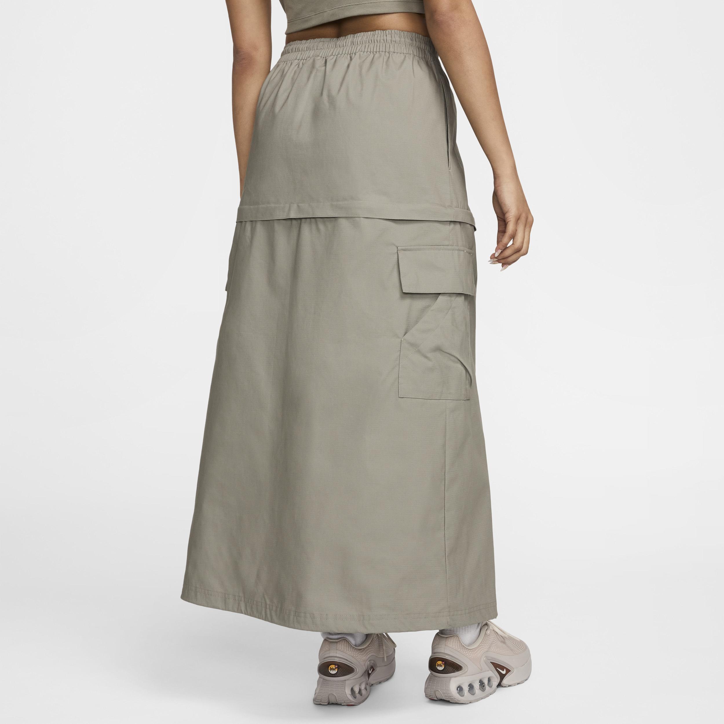 Womens Nike Sportswear Essential Mid-Rise Woven Cargo Midi Skirt Product Image