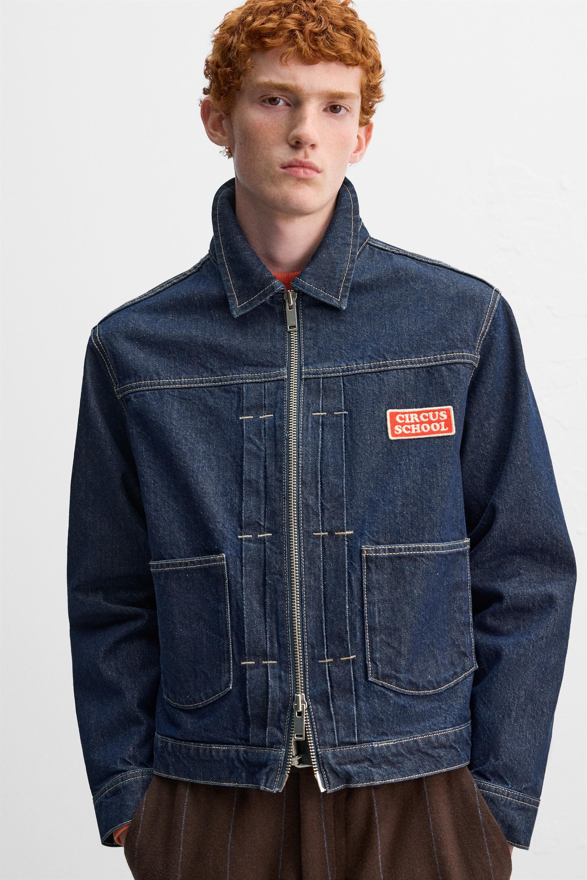 PLEATED DENIM JACKET X HARRY LAMBERT Product Image