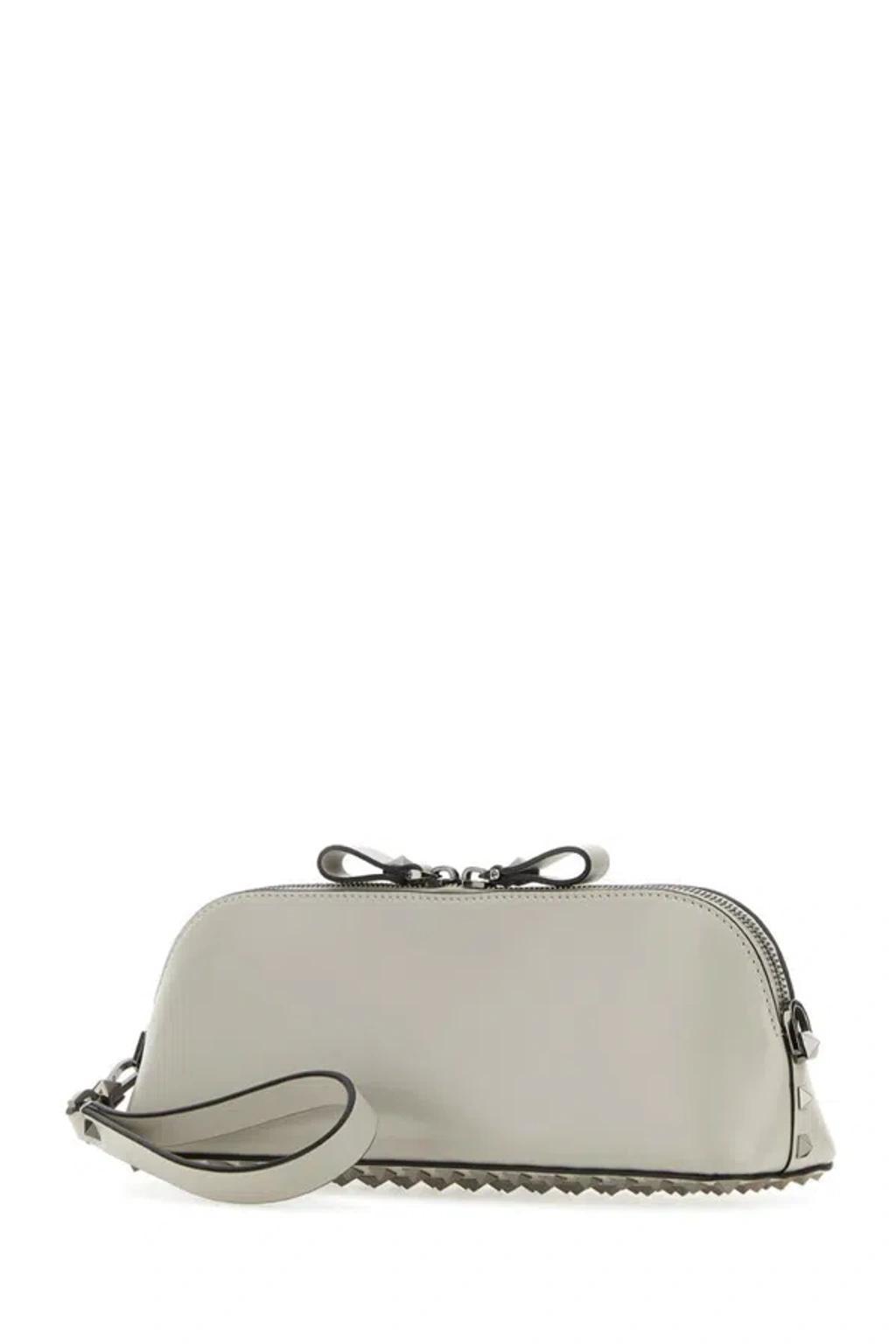 VALENTINO GARAVANI Rockstud Zipped Clutch Bag In Ml8 Product Image