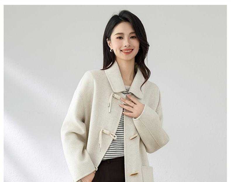 Collared Plain Toggle Coat Product Image