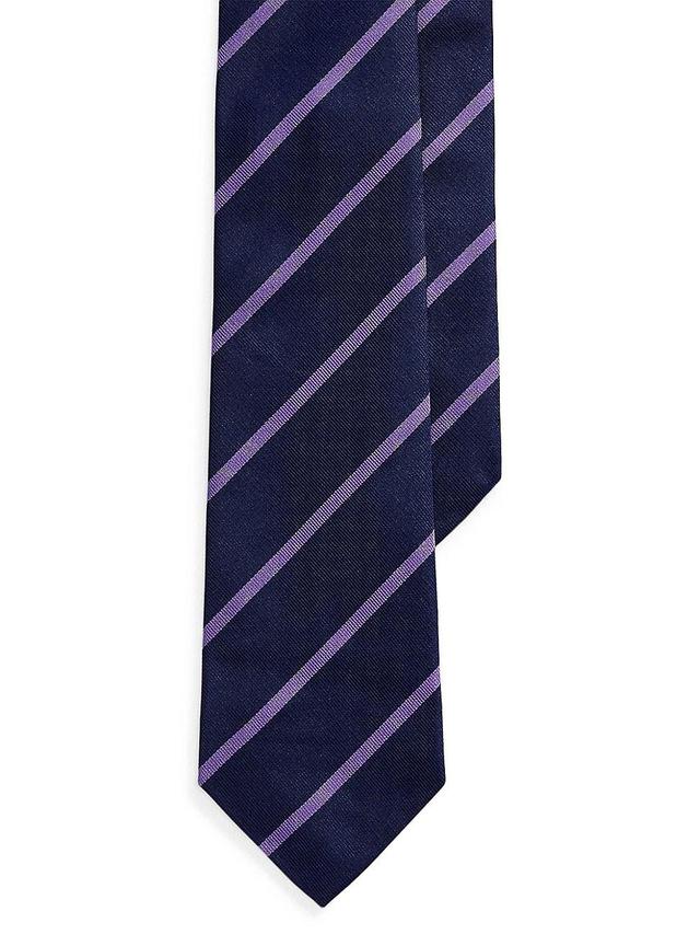 Mens Striped Silk Tie Product Image