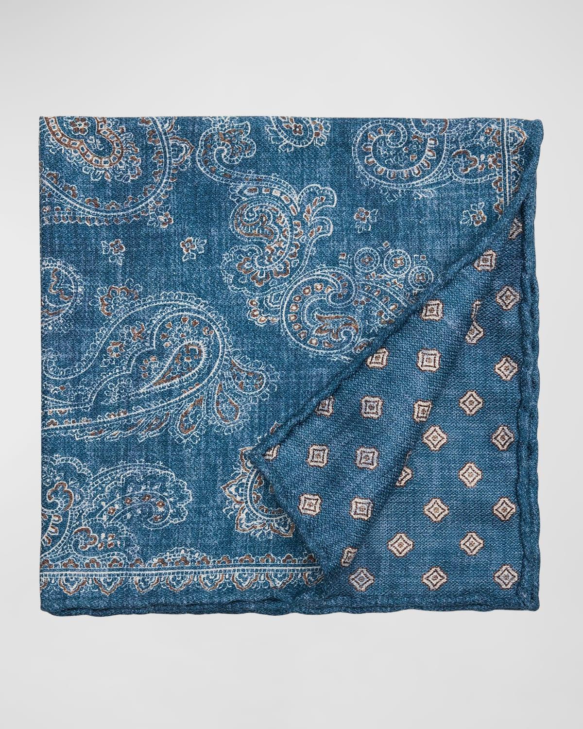 Mens Silk Double-Faced Pocket Square Product Image