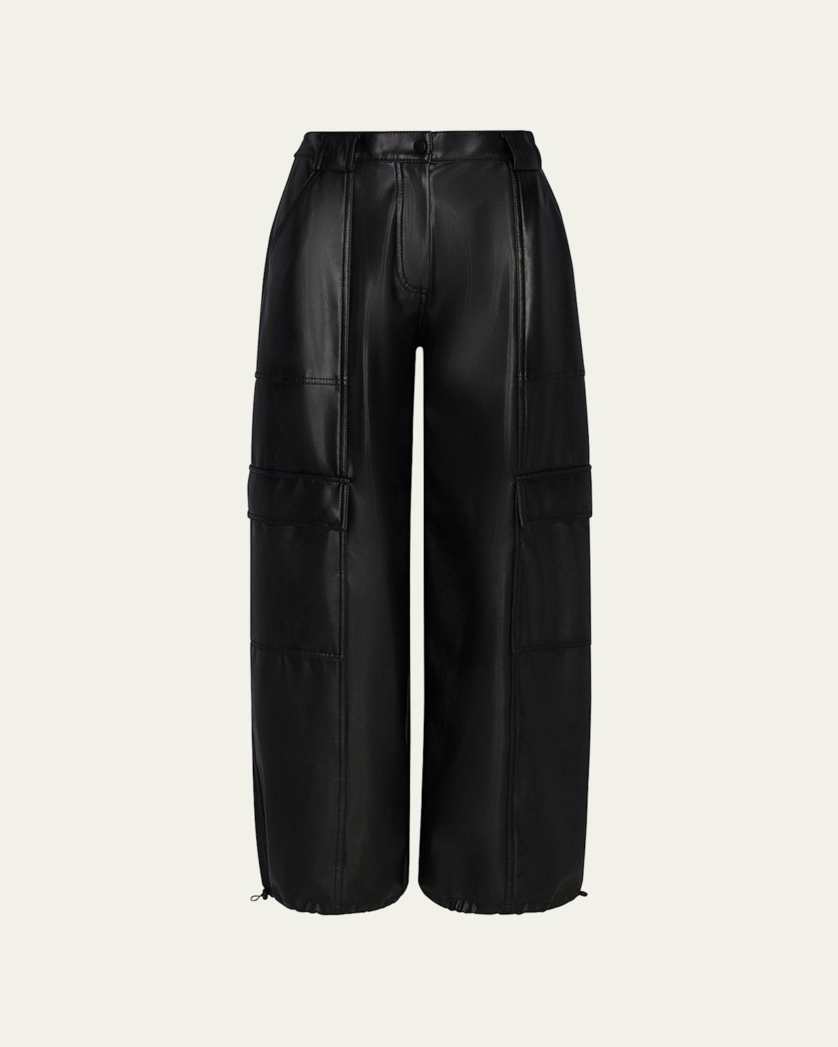 Luxe Faux Leather Cargo Pant Product Image