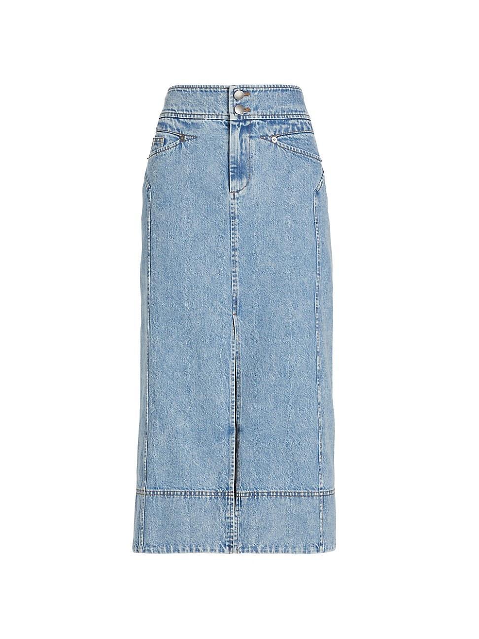 Womens Christina Denim Midi-Skirt Product Image