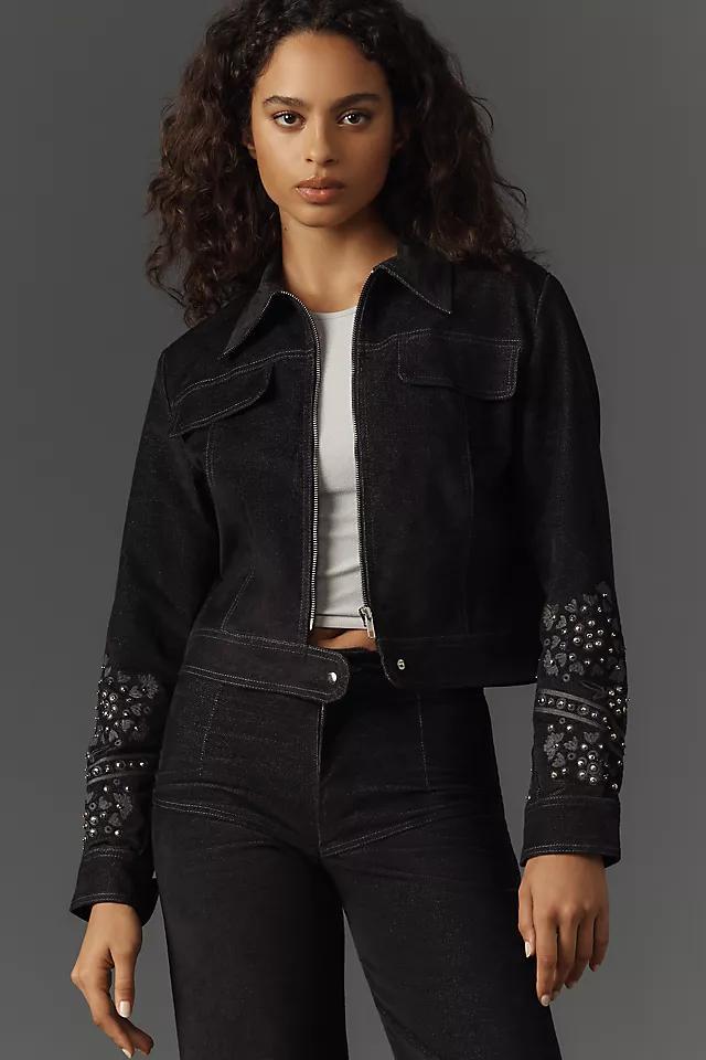 Understated Leather x Anthropologie Embellished Denim Jacket Product Image