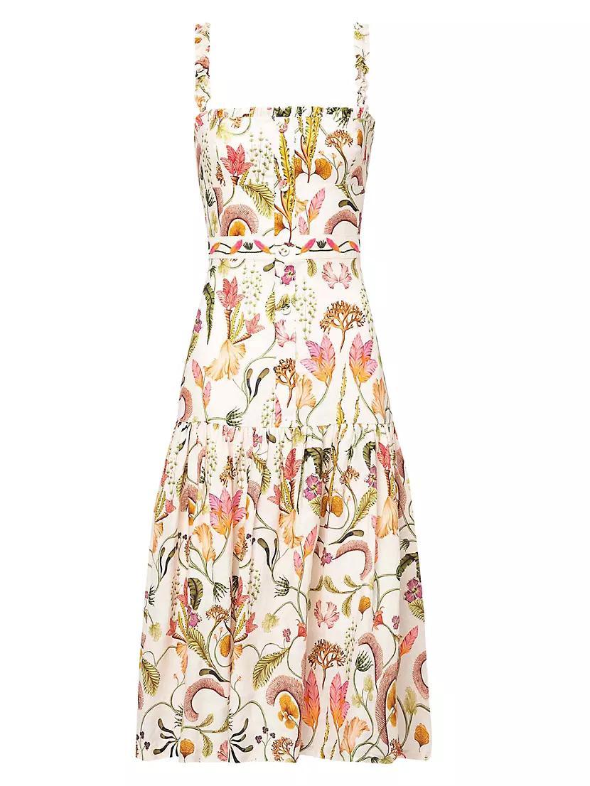 Nispero Habitat Sleeveless Linen Midi-Dress Product Image