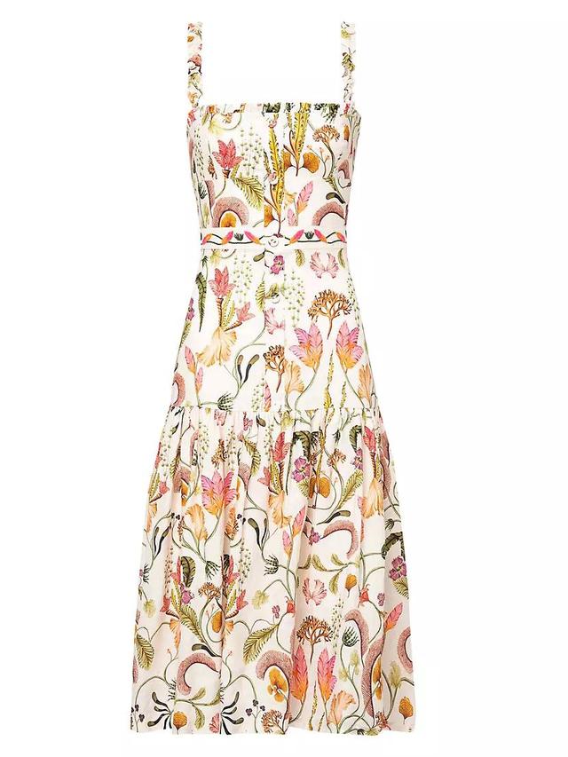 Nispero Habitat Sleeveless Linen Midi-Dress Product Image