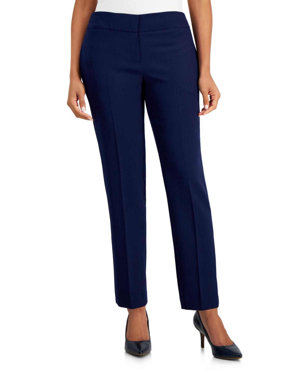 Kasper Womens Stretch-Crepe Straight-Leg Pants, Regular and Petite Sizes Product Image