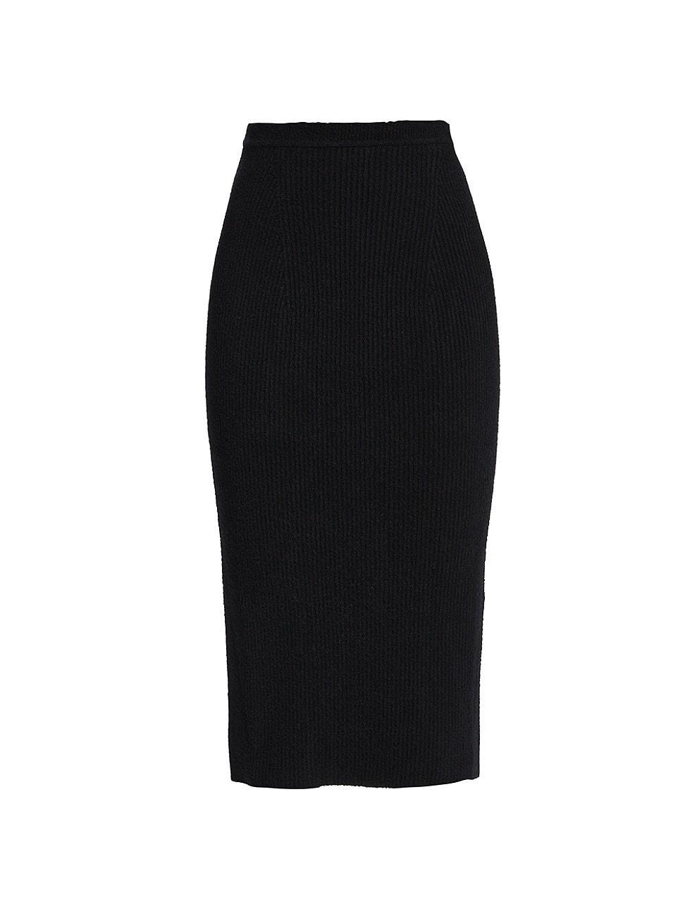 Womens Rib-Knit Midi-Skirt product image