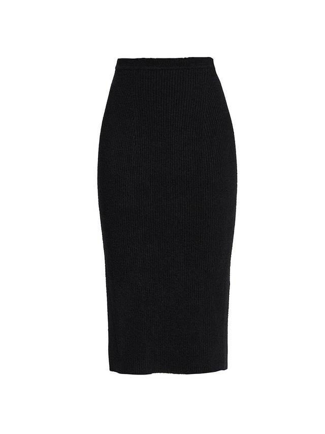 Womens Rib-Knit Midi-Skirt Product Image