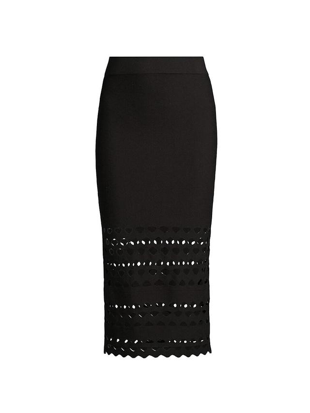 Womens Litho Knit Midi-Skirt Product Image