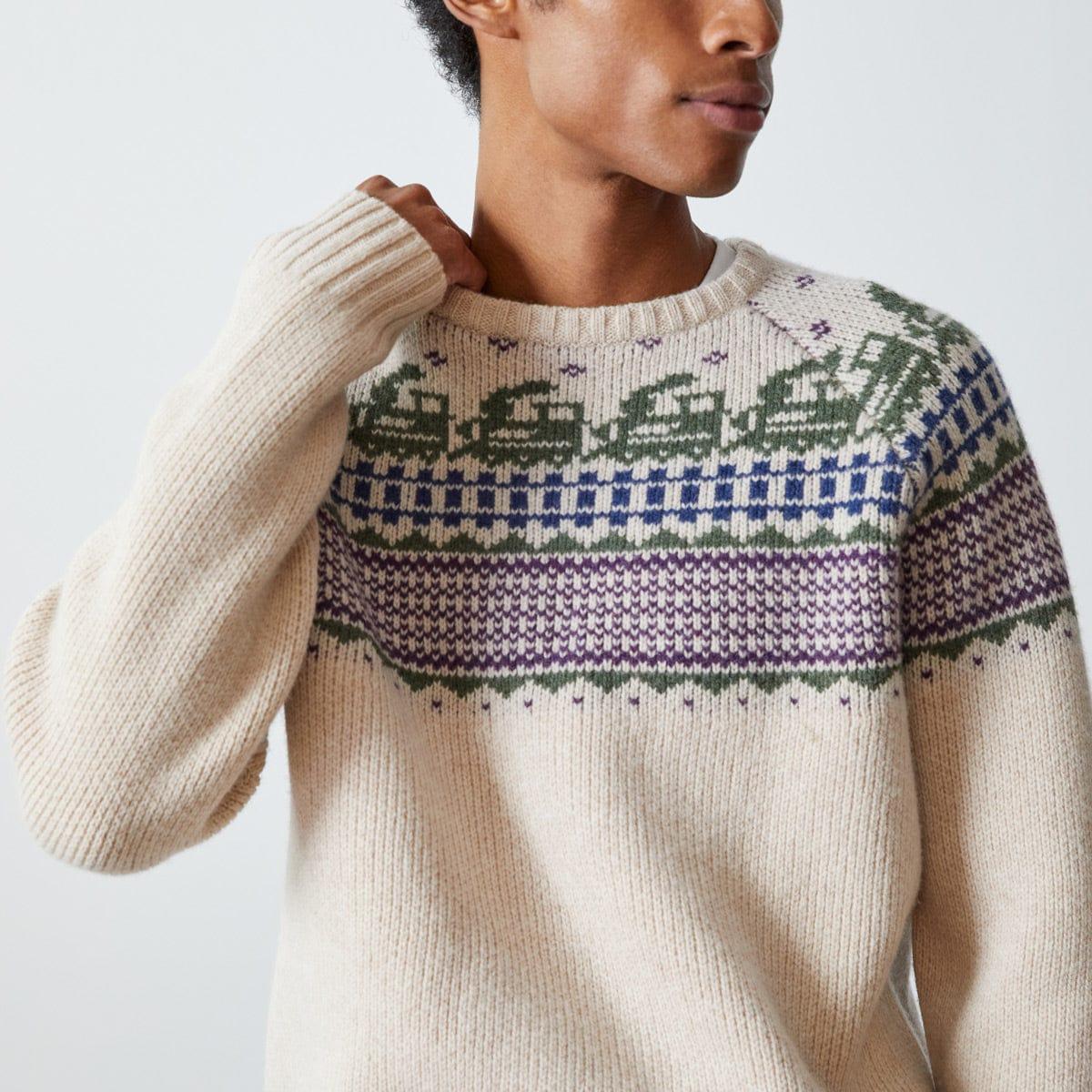 X TODD SNYDER TRAIN FAIR ISLE CREW (FLOAT JACQUARD) Male Product Image