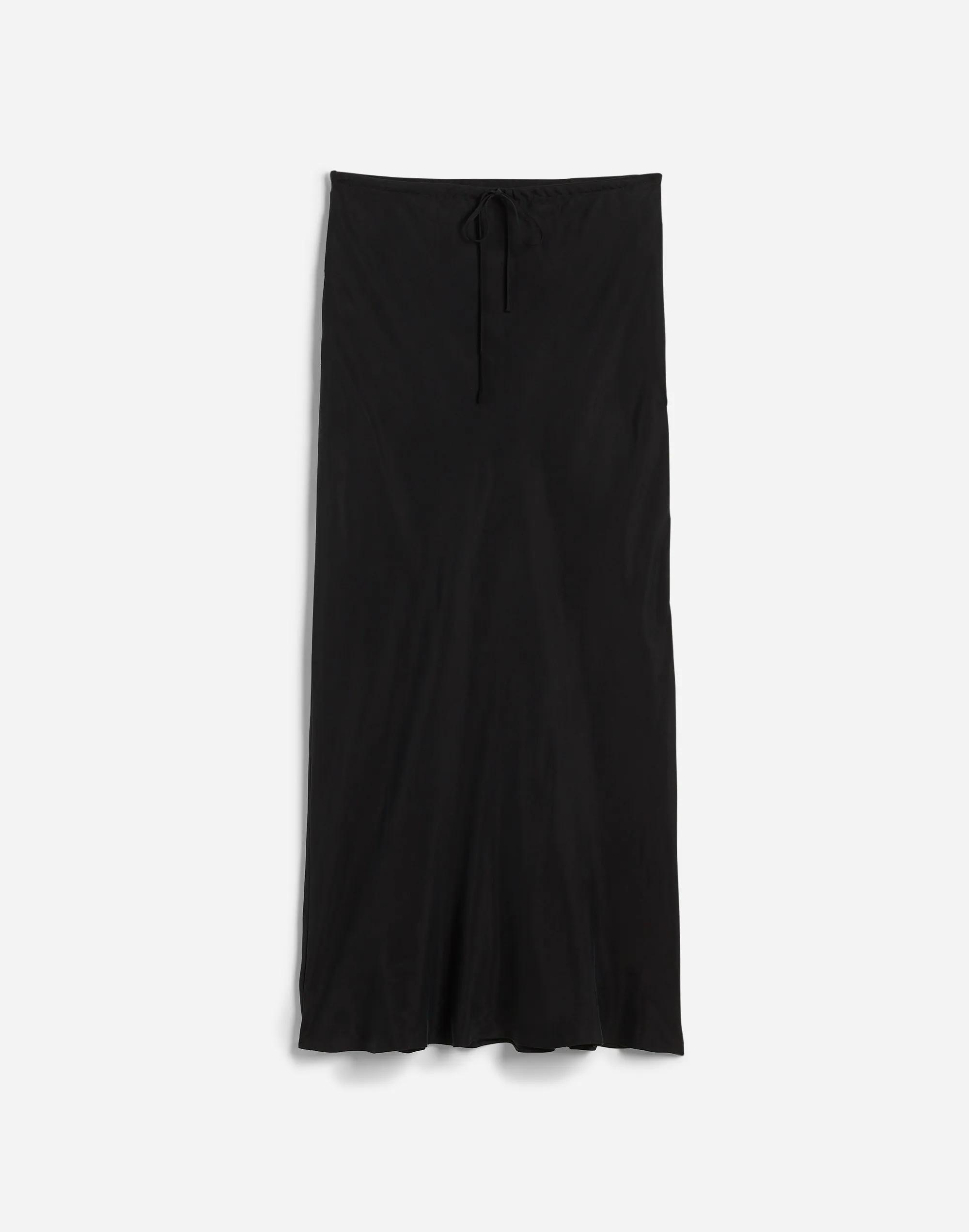 Tie-Waist Maxi Slip Skirt in Cupro Blend Product Image