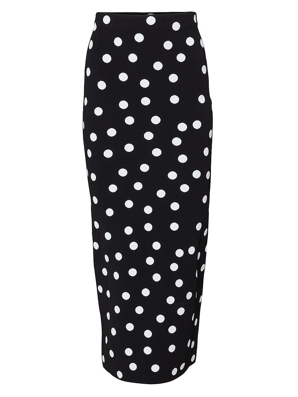 Womens Polka Dot Pencil Midi-Skirt product image