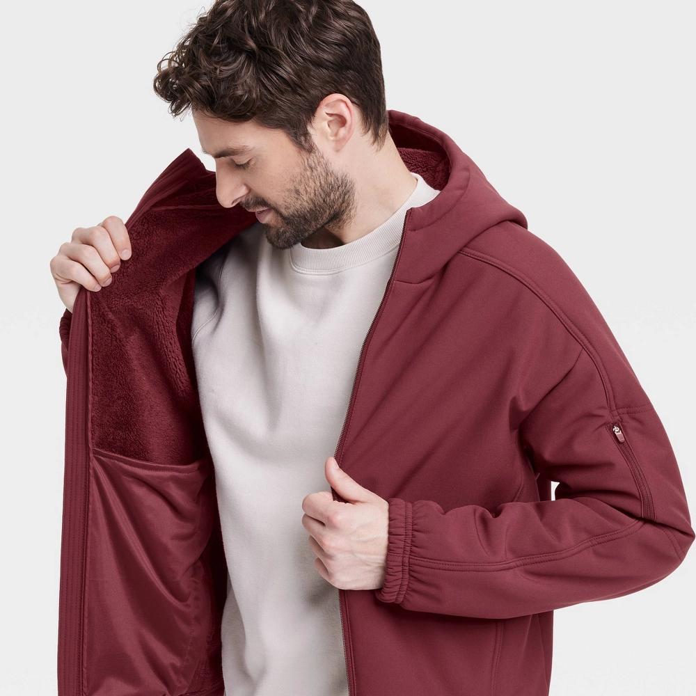 Men's High Pile Fleece Lined Jacket - All In Motion™ Berry Red S Product Image