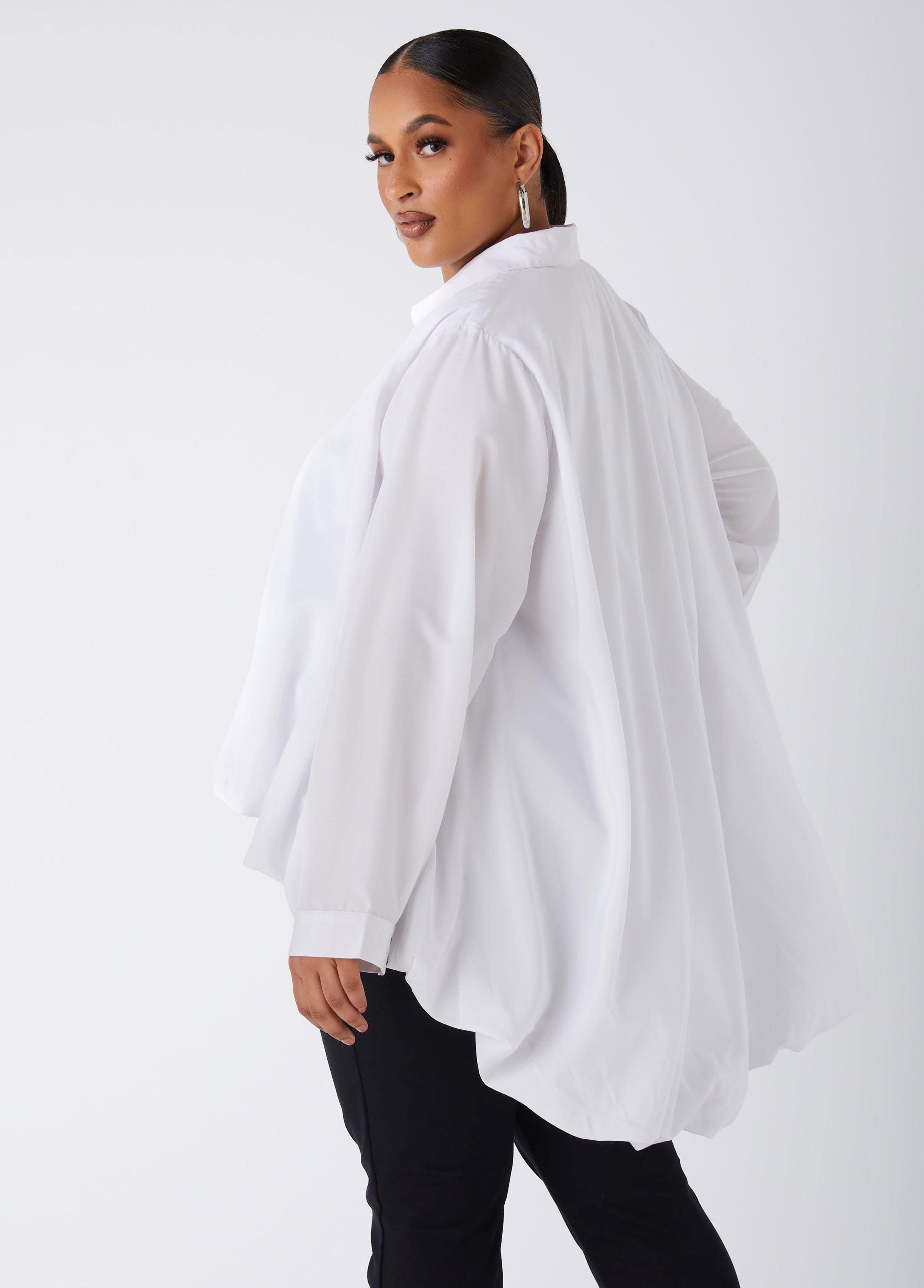 Poplin Bubble Effect Hi Low Shirt Product Image