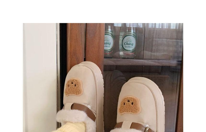 Bear Applique Buckled Ankle Snow Boots product image