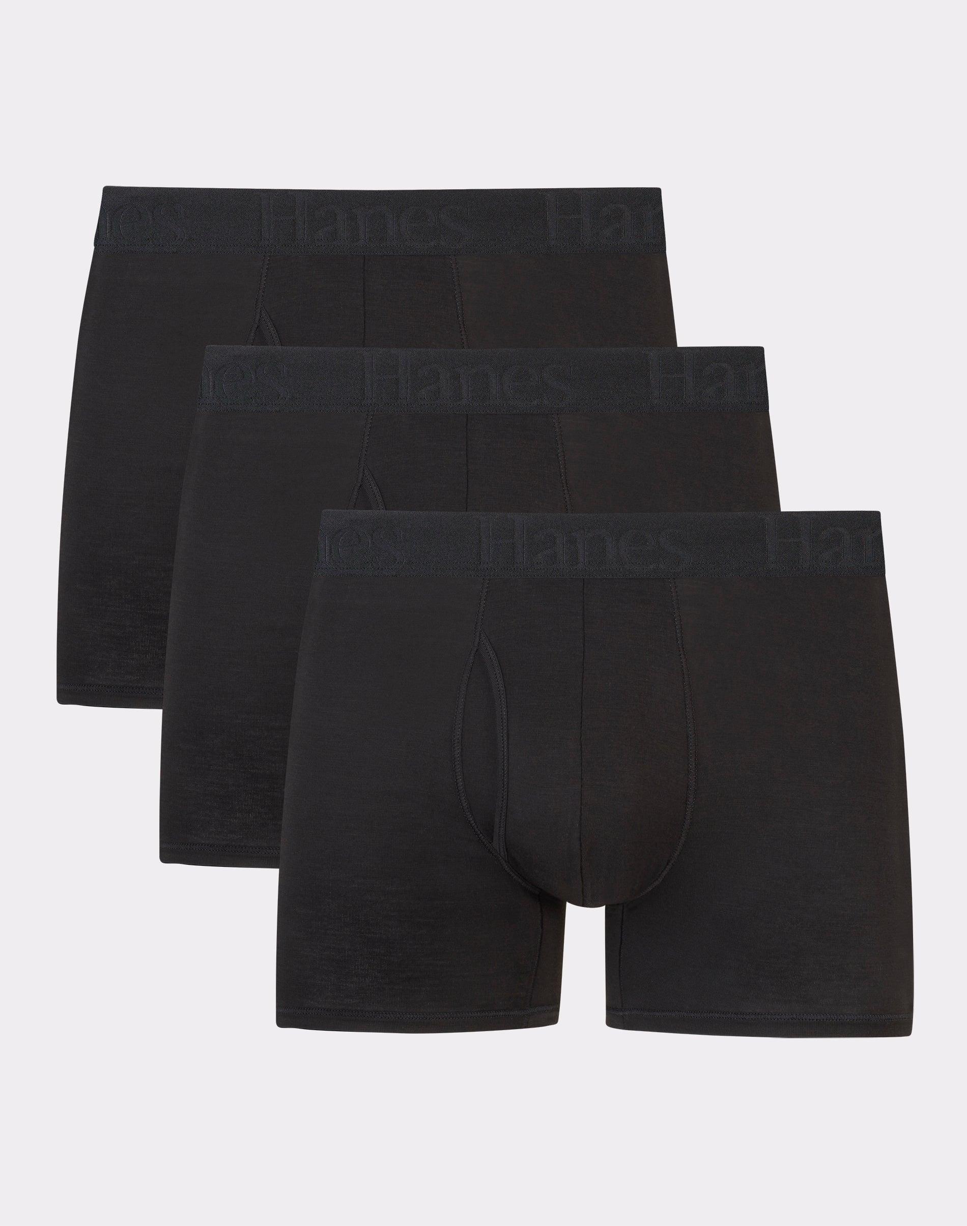 Mens Hanes Originals Ultimate 3 Pack SuperSoft Trunk Briefs Product Image