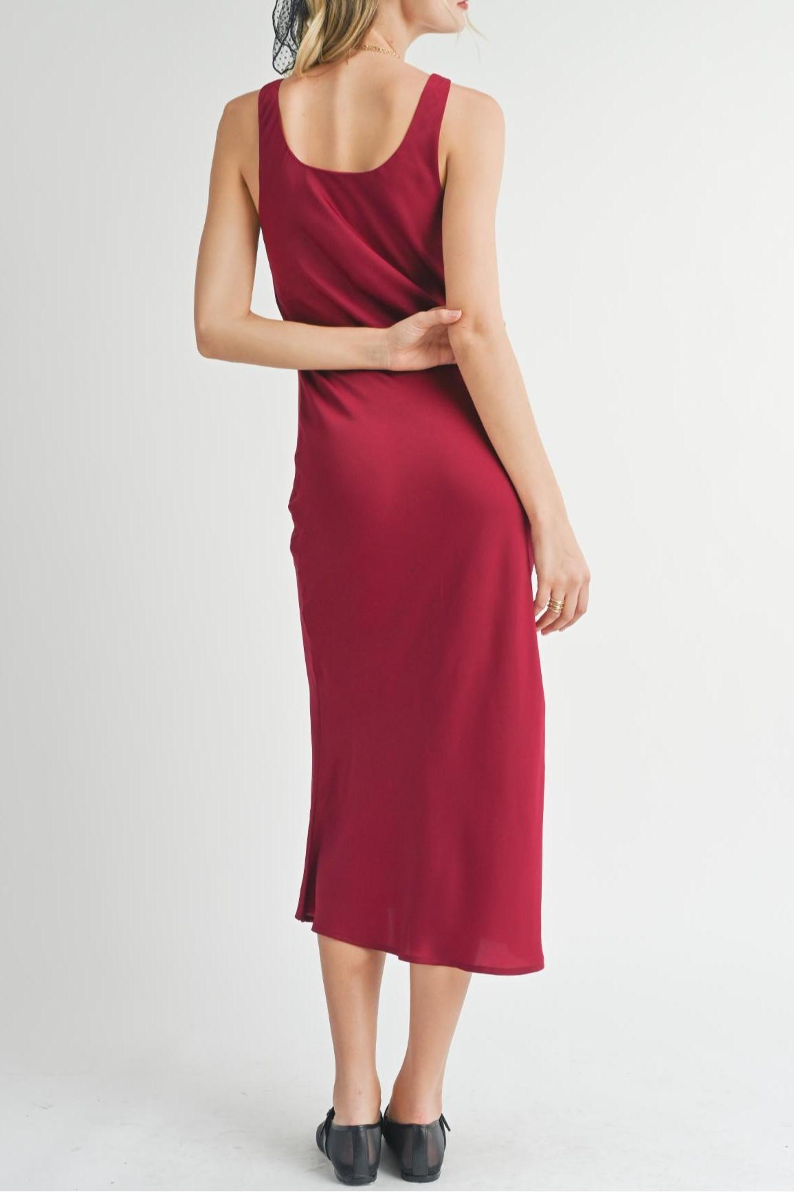 Cowl Neck Midi Dress Female Product Image