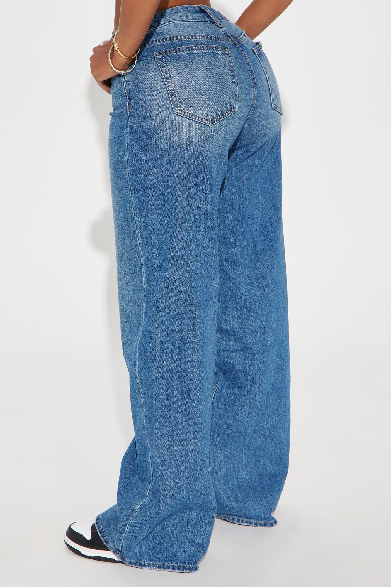 Jaydah Non Stretch Straight Leg Jeans - Medium Wash Product Image