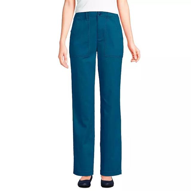 Petite Lands End High-Rise Chino Utility Pants, Womens Product Image