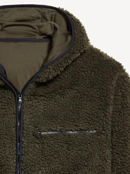 Hooded Sherpa Zip Jacket Product Image