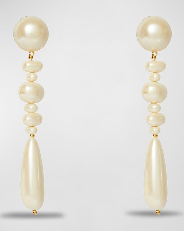 Womens Acrylic Pearl Copacabana Drop Earrings Product Image