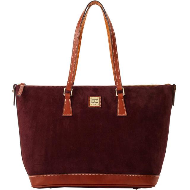 Dooney & Bourke Womens Suede Leather Tote Shopping Bag in Wine Product Image