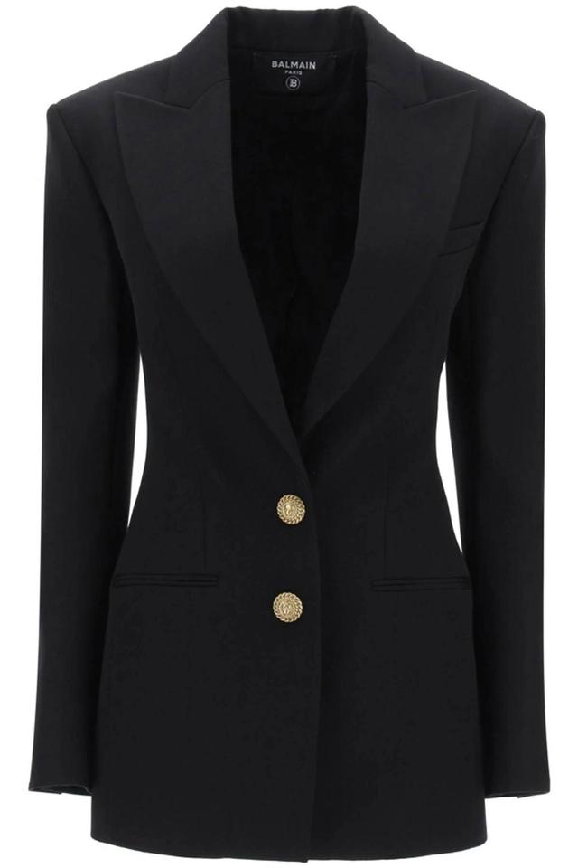 BALMAIN Fitted Single Breasted Blazer In Multicolor Product Image