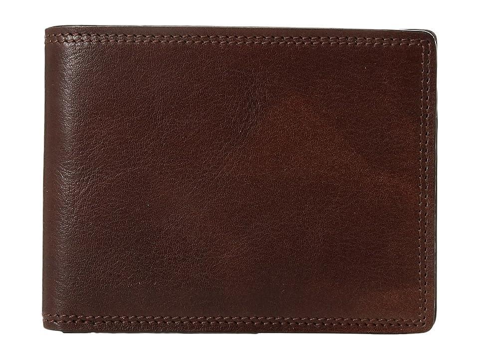 Bosca Dolce Collection - Executive I.D. Wallet (Dark Brown) Wallet Handbags Product Image