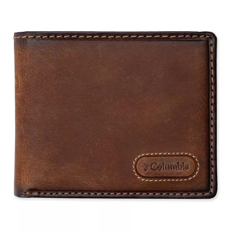 Mens Columbia RFID-Blocking Extra Capacity Leather Bifold Wallet Product Image